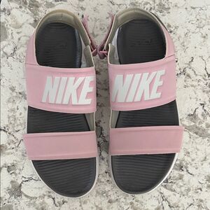 Nike(WMNS) Tanjun Sandal Alphabet Sports Sandals Pink SIZE 8